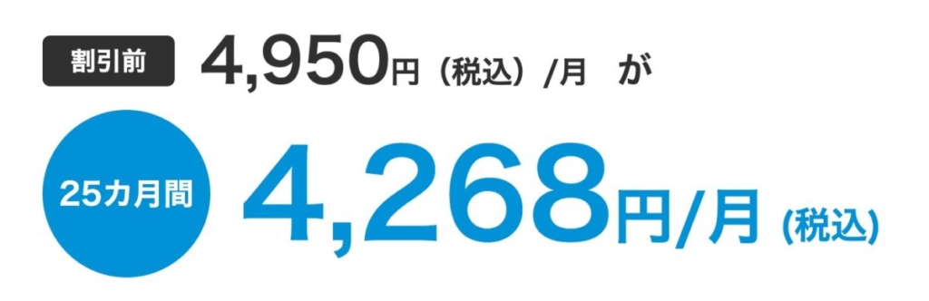 WiMAX＋5Gの月額料金
