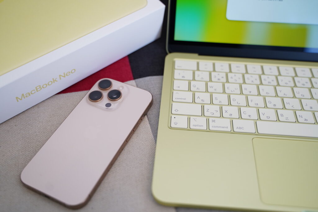 MacBook NEOのチップ（中身）はiPhone 16 Proと同じ性能